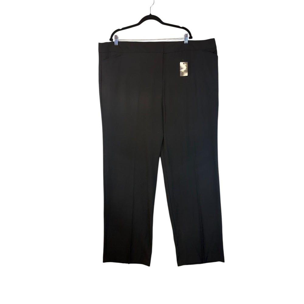 Avenue Women's Black Trouser Cool Hand Straight Leg‎ Pants Classic Size 26T New